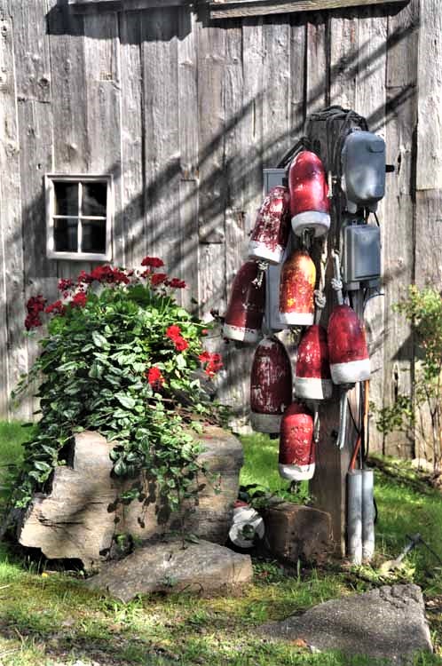 buoys on electric pole